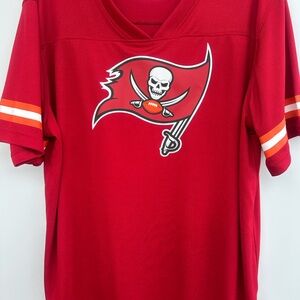 Fanatics Tampa Bay BUCCANEERS Jersey Red size 2XL. Rare throwback orange strip.